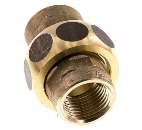 Union Straight Connector Rp1/2'' Female Brass Flat Seal Centellen 16bar (224.8psi)
