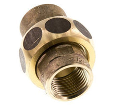 Union Straight Connector Rp1/2'' Female Brass Flat Seal Centellen 16bar (224.8psi)