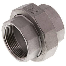 Union Straight Connector Rp1 1/2'' Female Stainless Steel Flat Seal PTFE 16bar (224.8psi)