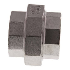 Union Straight Connector Rp1 1/2'' Female Stainless Steel Flat Seal PTFE 16bar (224.8psi)