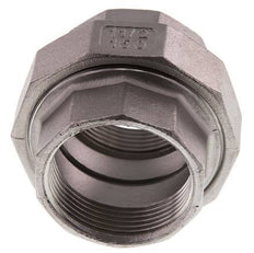 Union Connecteur droit Rp1 1/2'' Femelle Acier inoxydable Joint plat PTFE 16bar (224.8psi)