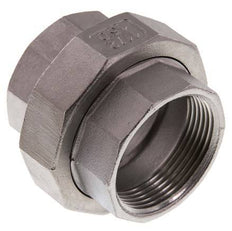 Union Connecteur droit Rp1 1/2'' Femelle Acier inoxydable Joint plat PTFE 16bar (224.8psi)