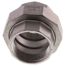 Union Connecteur droit Rp1 1/2'' Femelle Acier inoxydable Joint plat PTFE 16bar (224.8psi)