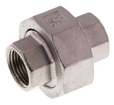 Union Straight Connector Rp3/8'' Female Stainless Steel Flat Seal PTFE 16bar (224.8psi)