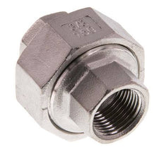 Union Straight Connector Rp3/8'' Female Stainless Steel Flat Seal PTFE 16bar (224.8psi)