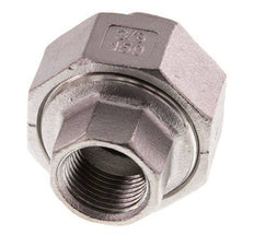 Union Connecteur droit Rp3/8'' femelle Acier inoxydable Joint plat PTFE 16bar (224.8psi)