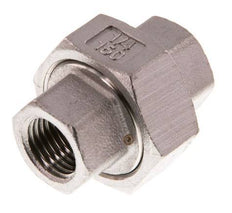 Union Connecteur droit Rp1/4'' femelle Acier inoxydable Joint plat PTFE 16bar (224.8psi)