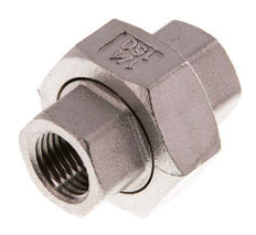 Union Connecteur droit Rp1/4'' femelle Acier inoxydable Joint plat PTFE 16bar (224.8psi)