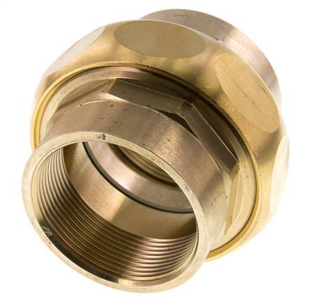 Union Straight Connector Rp2'' Female Brass Flat Seal Centellen 16bar (224.8psi)