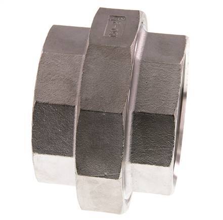 Union Connecteur droit Rp2 1/2'' Femelle Acier inoxydable Joint plat PTFE 16bar (224.8psi)