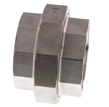 Union Connecteur droit Rp2 1/2'' Femelle Acier inoxydable Joint plat PTFE 16bar (224.8psi)