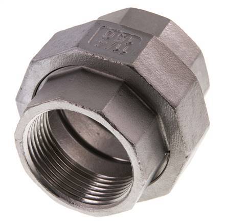 Union Connecteur droit Rp1 1/4'' Femelle Acier inoxydable Joint plat PTFE 16bar (224.8psi)