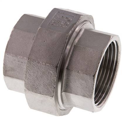 Union Connecteur droit Rp1 1/4'' Femelle Acier inoxydable Joint plat PTFE 16bar (224.8psi)