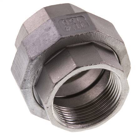 Union Connecteur droit Rp1 1/4'' Femelle Acier inoxydable Joint plat PTFE 16bar (224.8psi)