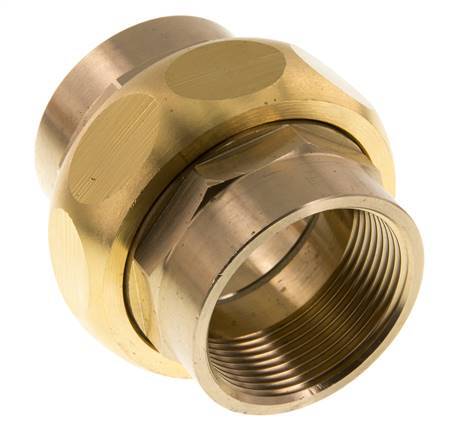 Union Straight Connector Rp1 1/2'' Female Brass Flat Seal Centellen 16bar (224.8psi)