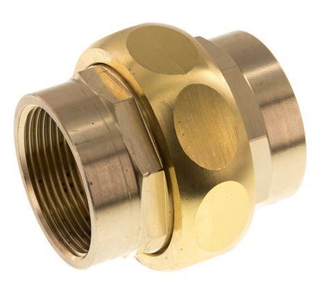 Union Straight Connector Rp1 1/2'' Female Brass Flat Seal Centellen 16bar (224.8psi)