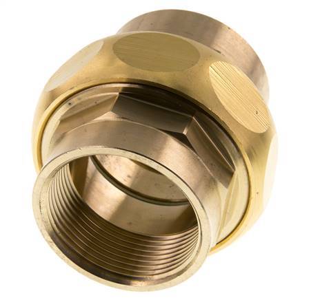 Union Straight Connector Rp1 1/2'' Female Brass Flat Seal Centellen 16bar (224.8psi)