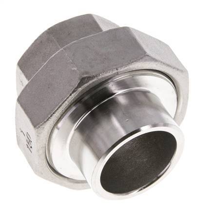 Union Connecteur droit Rp1'' femelle x 33.7mm extrémité à souder acier inoxydable joint conique 16bar (224.8psi)