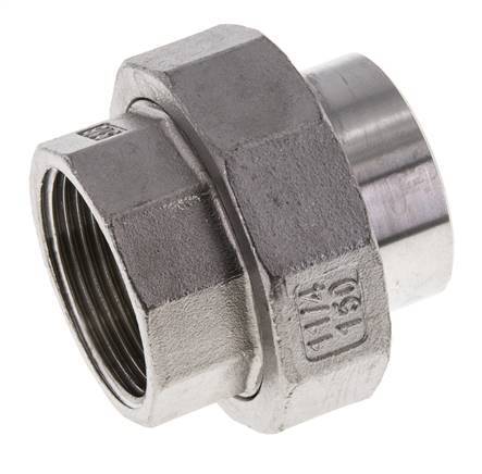 Union Connecteur droit Rp1 1/4'' Femelle x 42.4mm Extrémité à souder Acier inoxydable Joint conique 16bar (224.8psi)