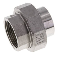 Union Connecteur droit Rp1 1/4'' Femelle x 42.4mm Extrémité à souder Acier inoxydable Joint conique 16bar (224.8psi)