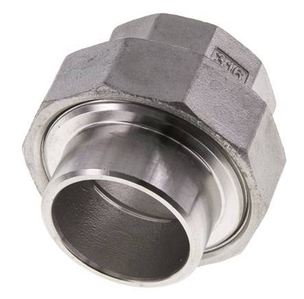 Union Straight Connector Rp1 1/4'' Female x 42.4mm Weld End Stainless Steel Conical Seal 16bar (224.8psi)