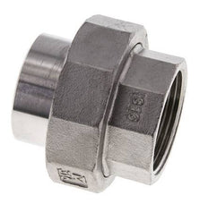 Union Connecteur droit Rp1 1/4'' Femelle x 42.4mm Extrémité à souder Acier inoxydable Joint conique 16bar (224.8psi)