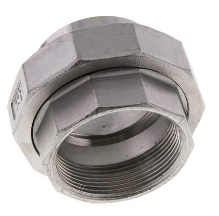 Union Connecteur droit Rp2'' femelle x 60.3mm extrémité à souder en acier inoxydable joint conique 16bar (224.8psi)