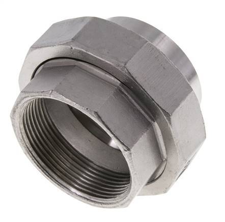 Union Connecteur droit Rp2'' femelle x 60.3mm extrémité à souder en acier inoxydable joint conique 16bar (224.8psi)