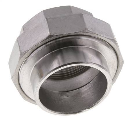 Union Connecteur droit Rp2'' femelle x 60.3mm extrémité à souder en acier inoxydable joint conique 16bar (224.8psi)