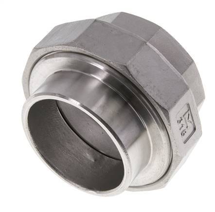 Union Connecteur droit Rp2'' femelle x 60.3mm extrémité à souder en acier inoxydable joint conique 16bar (224.8psi)