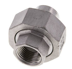 Raccord union droit Rp3/8'' femelle x 17.2mm extrémité à souder en acier inoxydable joint conique 16bar (224.8psi)