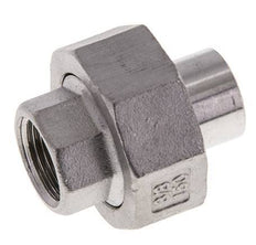 Raccord union droit Rp3/8'' femelle x 17.2mm extrémité à souder en acier inoxydable joint conique 16bar (224.8psi)