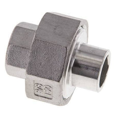 Raccord union droit Rp3/8'' femelle x 17.2mm extrémité à souder en acier inoxydable joint conique 16bar (224.8psi)