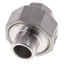 Raccord union droit Rp3/8'' femelle x 17.2mm extrémité à souder en acier inoxydable joint conique 16bar (224.8psi)