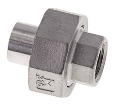 Raccord union droit Rp3/8'' femelle x 17.2mm extrémité à souder en acier inoxydable joint conique 16bar (224.8psi)
