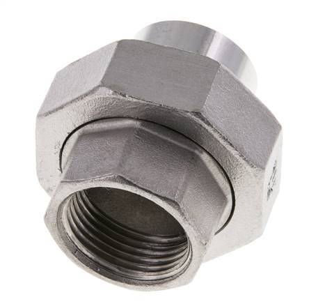 Union Straight Connector Rp3/4'' Female x 26.9mm Weld End Stainless Steel Conical Seal 16bar (224.8psi)