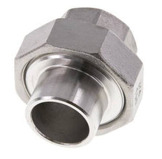 Raccord union droit Rp3/4'' femelle x 26.9mm extrémité à souder en acier inoxydable joint conique 16bar (224.8psi)