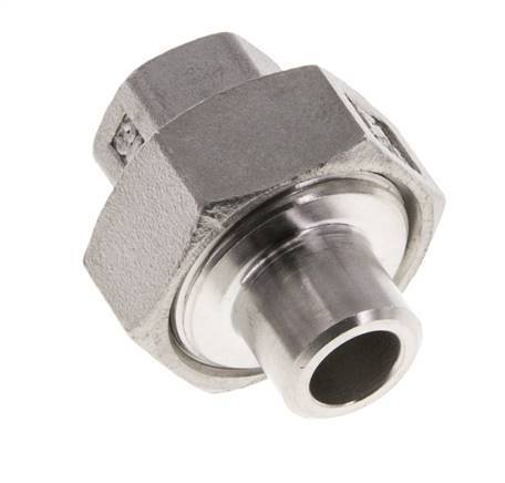 Raccord union droit Rp1/4'' femelle x 13.5mm extrémité à souder en acier inoxydable joint conique 16bar (224.8psi)
