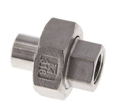 Raccord union droit Rp1/4'' femelle x 13.5mm extrémité à souder en acier inoxydable joint conique 16bar (224.8psi)