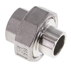 Raccord union droit Rp1/2'' femelle x 21.3mm extrémité à souder en acier inoxydable joint conique 16bar (224.8psi)