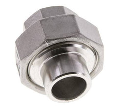 Raccord union droit Rp1/2'' femelle x 21.3mm extrémité à souder en acier inoxydable joint conique 16bar (224.8psi)
