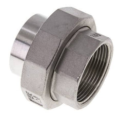 Union Straight Connector Rp1 1/2'' Female x 48.3mm Weld End Stainless Steel Conical Seal 16bar (224.8psi)