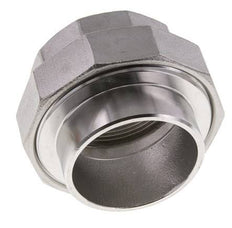 Union Connecteur droit Rp2'' femelle x 60.3mm extrémité à souder Acier inoxydable Joint plat PTFE 150bar (2107.5psi)
