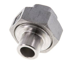 Raccord union droit Rp1/4'' femelle x 13.5mm extrémité à souder acier inoxydable joint plat PTFE 150bar (2107.5psi)