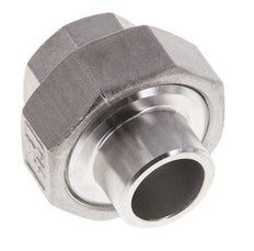 Raccord union droit Rp1/2'' femelle x 21.3mm extrémité à souder acier inoxydable joint plat PTFE 150bar (2107.5psi)