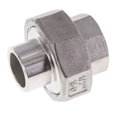 Raccord union droit Rp1/2'' femelle x 21.3mm extrémité à souder acier inoxydable joint plat PTFE 150bar (2107.5psi)
