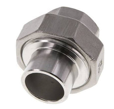 Raccord union droit Rp3/4'' femelle x 26.9mm extrémité à souder acier inoxydable joint plat PTFE 150bar (2107.5psi)