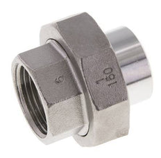 Union Connecteur droit Rp1'' femelle x 33.7mm extrémité à souder Acier inoxydable Joint plat PTFE 150bar (2107.5psi)