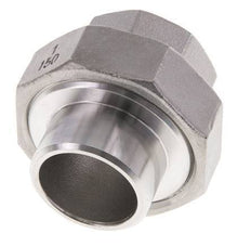 Union Connecteur droit Rp1'' femelle x 33.7mm extrémité à souder Acier inoxydable Joint plat PTFE 150bar (2107.5psi)