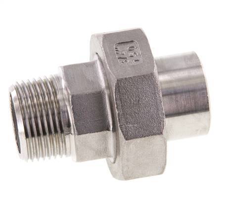Raccord union droit R3/4'' mâle x 26.9mm extrémité à souder joint conique en acier inoxydable 16bar (224.8psi)